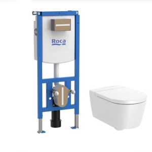 ROCA Комплект Структура DUPLO S 135 +тоалетна INSPIRA ROUND RIMLESS с бутон по избор