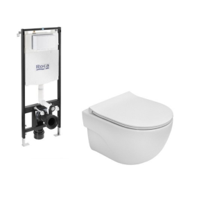 Roca Active One Структура за вграждане с тоалетна чиния MERIDIAN RIMLESS COMPACT