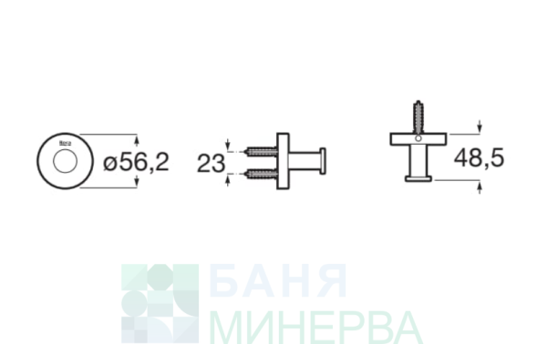 ROCA Hotels 2.0 A817570C40 Единична закачалка Черен мат - Image 2