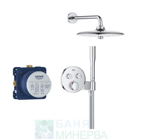 GROHE 34867000 GROHTHERM SMARTCONTROL ДУШ СИСТЕМА С 2 ИЗВОДА С EUPHORIA 260