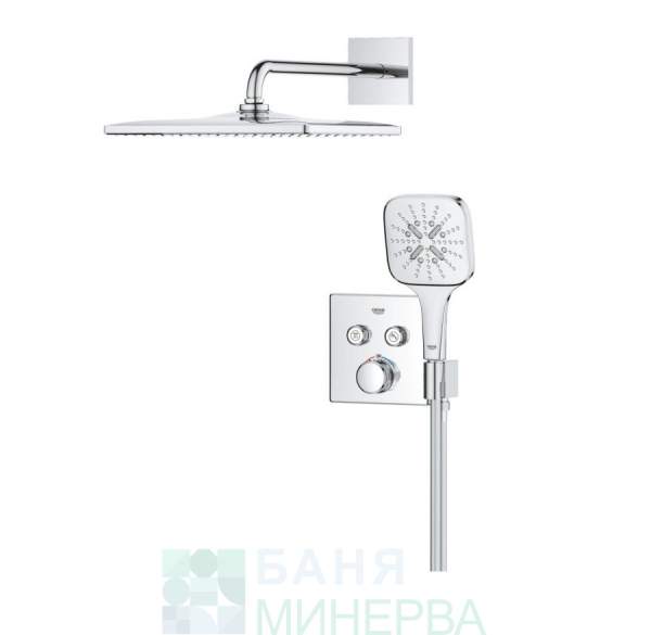 ДУШ СИСТЕМА С 2 ИЗВОДА GROHTHERM SMARTCONTROL CUBE 34865000 - Image 2