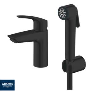 GROHE 231242433 Eurosmart Higienica Черен Смесител за умивамник с хигиенен душ