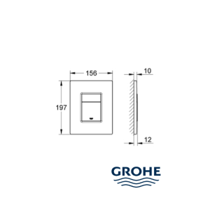 Grohe 38732000 Skate Cosmopolitan Двоен бутон за структура за WC Цвят Хром гланц