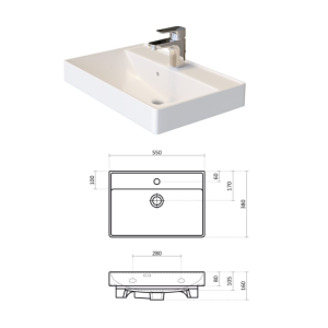 Triano PVC Комплект за баня Етоша 55