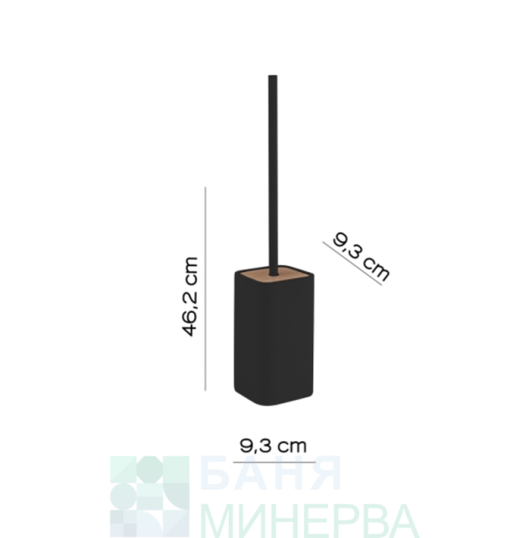 GEDY Ninfea Четка за тоалетна Черен мат 1333 14 - Image 2