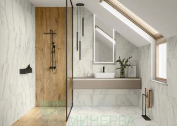 PARADYZ DAYBREAK BIANCO DECOR Mat R 29.8-59.8 Плочки фаянс - Image 2