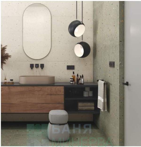 Arcana Croccante Menta тип Terrazzo 60-60 гранитогрес - Image 3