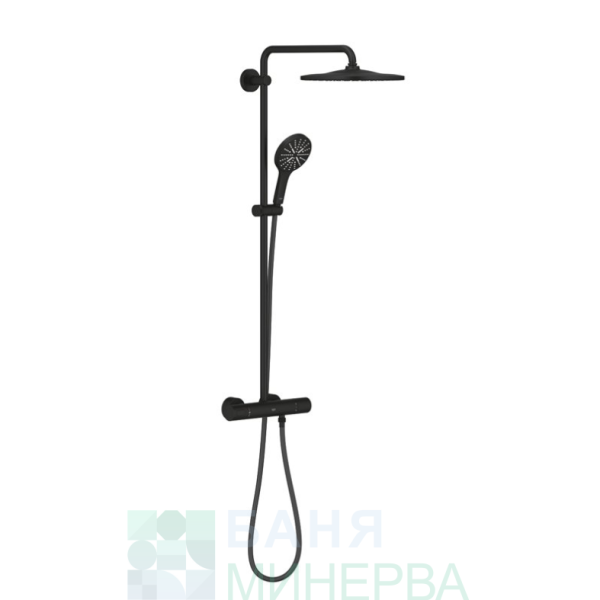 GROHE 22119KF0 Rainshower SmartActive 310 душ система с термостат черен мат