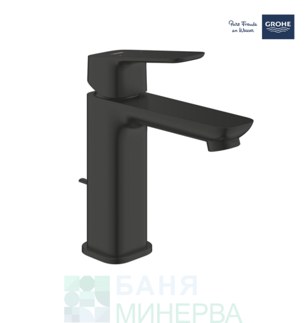 GROHE CUBEO 1017492430 Matt Black Смесител за умивалник M размер с изпразнител