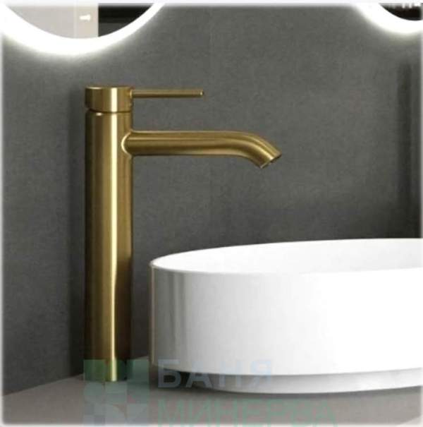 KLUDI BOZZ 38286N076 Смесител за умивалник матирано злато Висок