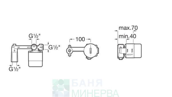 ROCA A5252206RG Вътрешно Тяло за вграждане на смесител Naia Rose Gold - Image 2