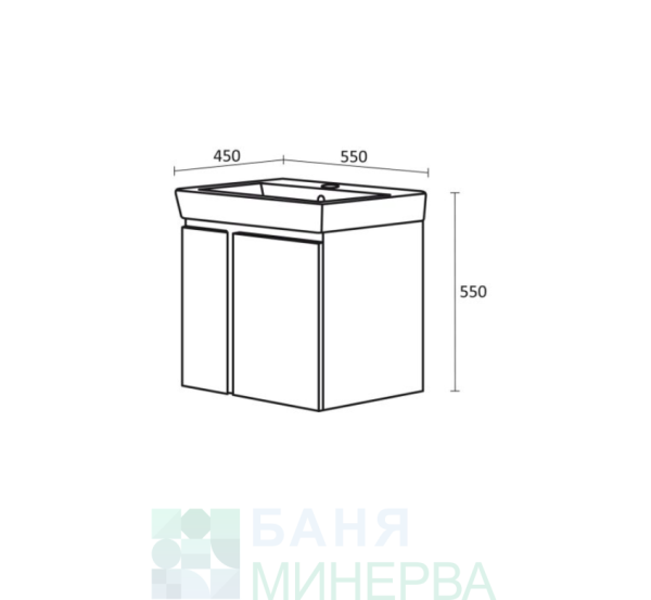 TRIANO Модена 55 Долен шкаф с мивка Roca - Image 3