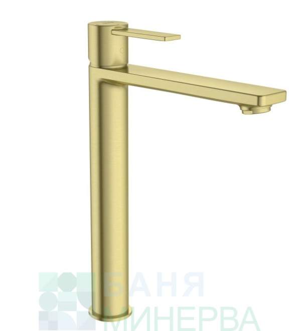 A5A345FVA0 Смесител за умивалник ROCA Targa, висока база,  brushed brass