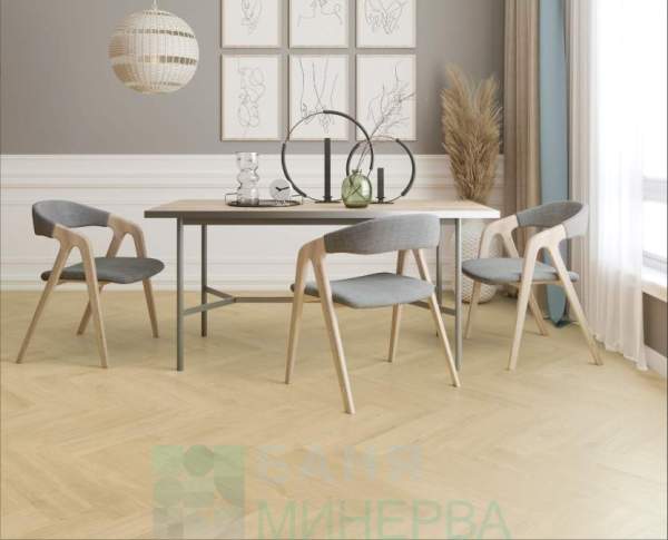 CLASSEN SPC Nuva HB Dryback 65201 Cotton Oak Beige Винил Рибена кост
