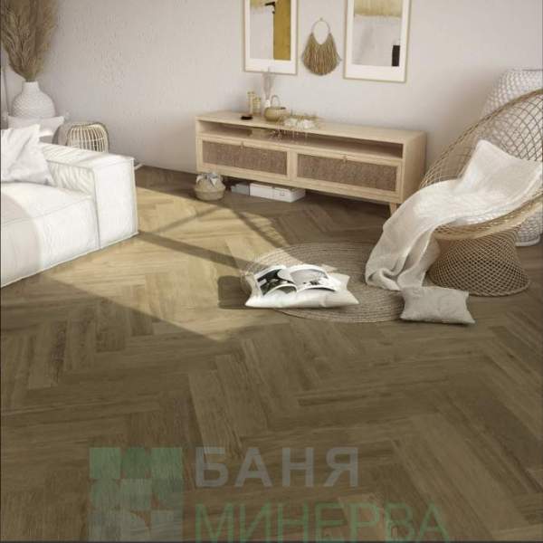 CLASSEN SPC Nuva HB Dryback 65202 Soft Oak Mid Brown Винил Рибена кост