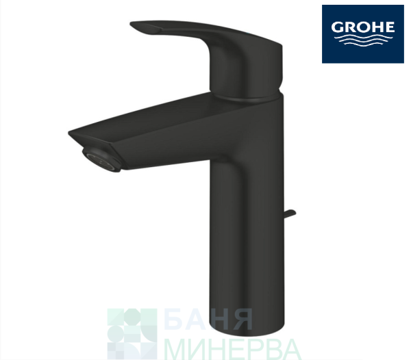 GROHE 233222433 Eurosmart Смесител за умивалник с изпразнител M-размер Черен мат