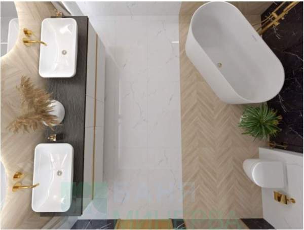 EBONY HAYA 60-120 Geotiles Гранитогрес тип паркет шеврон - Image 6