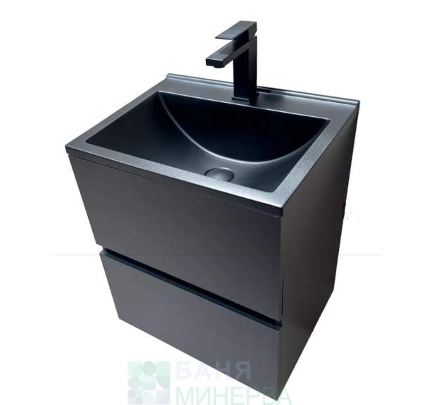 PVC Мебел за баня Taormina Black 50 B