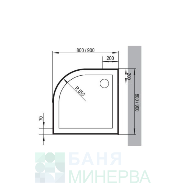 Поддушово корито Аквариус 90-90 Овал - Image 4