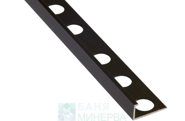 Ъглова лайсна черен мат OAL10NH 1×260