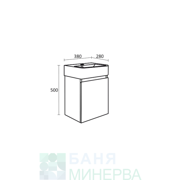 TRIANO Тулан 38 PVC Мебел за баня Комплект - Image 4