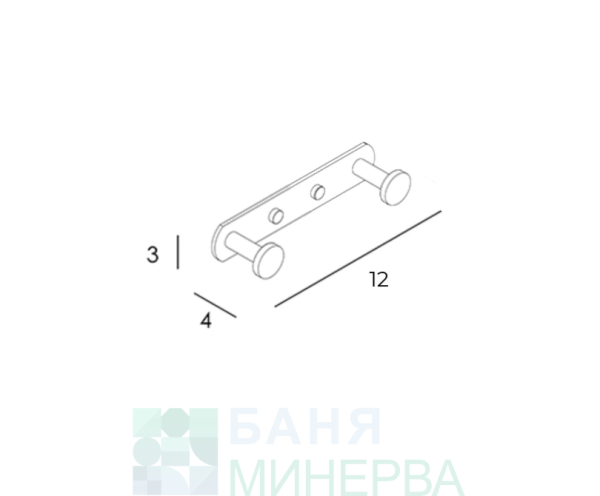 ECO MANILLONS TORRENT 6519 047 bronce cepillado Двойна закачалка Бронзе Мат - Image 2