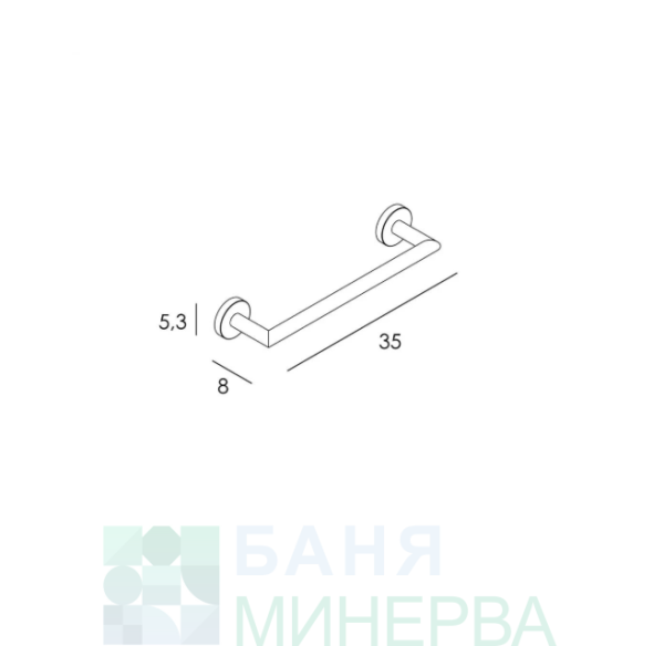 ECO MANILLONS TORRENT 6531 047 bronce cepillado Пръчка-Хавлийник 35 см Бронзе Мат - Image 2