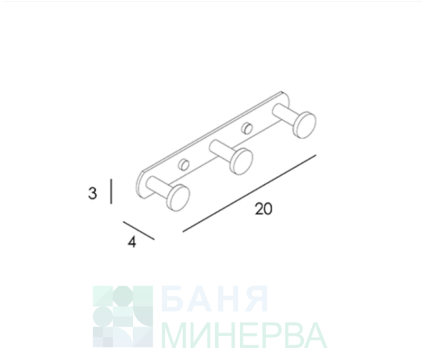 ECO MANILLONS TORRENT 6544 047 bronce cepillado Тройна закачалка Бронзе Мат - Image 2