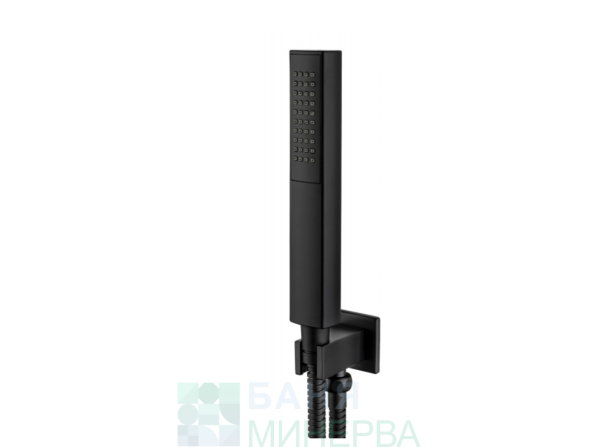 MIRO KD19.653.MB.S Квадратен Душ комплект за вграждане Черен мат с Чучур - Image 2