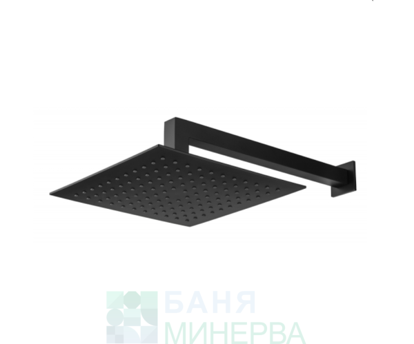 MIRO KD19.653.MB.S Квадратен Душ комплект за вграждане Черен мат с Чучур - Image 3