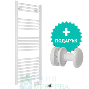 Crystal E-AGATE WHITE 300 W бяла 800 x 500 mm Електрическа лира за баня Бяла + Подарък