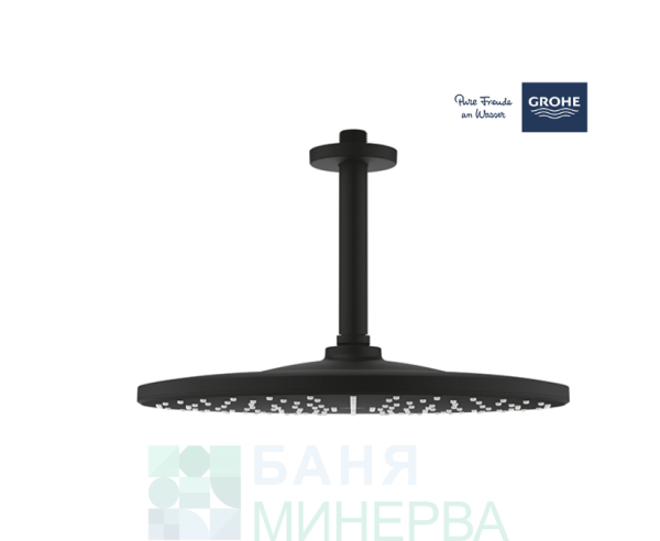GROHE 22122KF0 Rainshower Mono 310 Душ пита с рамо към тавана 142 мм Phantom black