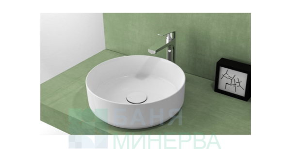 ISVEA INFINITY 10NF65036-2L Мивка върху плот ф36 см White matt Бял мат - Image 2