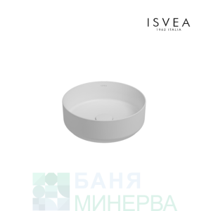 ISVEA INFINITY 10NF65036-2L Мивка върху плот ф36 см White matt Бял мат