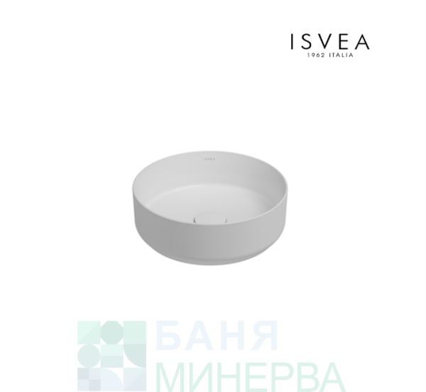 ISVEA INFINITY 10NF65036-2L Мивка върху плот ф36 см White matt Бял мат