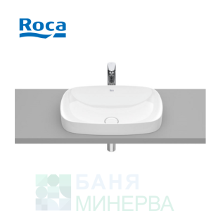 ROCA A327504000 INSPIRIA SOFT Порцеланов умивалник за полувграждане в плот 55-37 см
