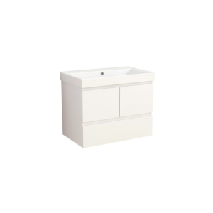 PVC шкаф за баня AMBROGIO-75 9048-75W с умивалник 5053W-76 см