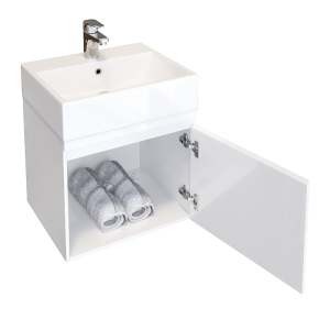 TRIANO Тринити 50 PVC долен шкаф за баня с мивка