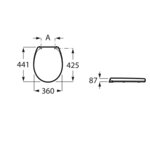 ROCA A801C4200U NEXO Срдалка и капак SLIM със забавено падане