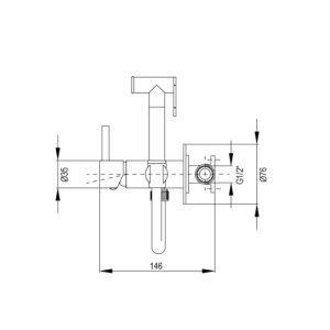 AQG TAUS 34TAU0011120 Satin Nickel Хигиенен душ Сатен никел