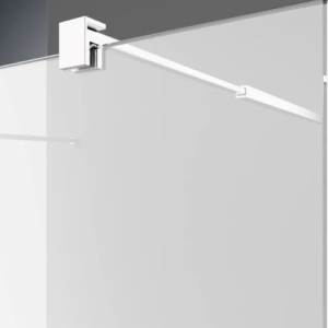 Душ параван Walk In S1T8 с матирано стъкло и златен обков 80-200 см