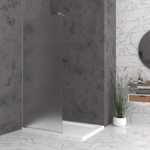 Душ параван Walk In S1T8 с матирано стъкло и хром обков 80-200 см