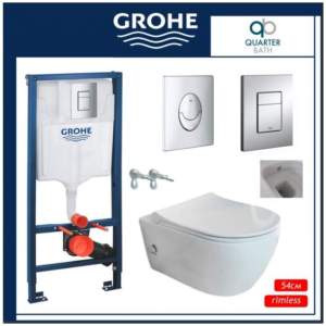GROHE Quater Bath Пакет Структура с тоалетна чиния DEEP Турция с вградено биде и смесител