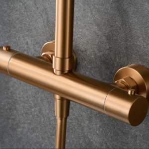 IMEX NAPOLES BTN047 ORC Душ колона с термостат Розоро злато Мат