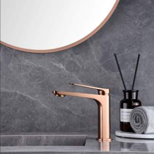 IMEX PRODUCTS NAPOLES BDN047-1  ORC Нисък смесител за мивка Розово злато Мат