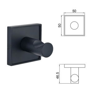 MODENA BLACK MATT Единична закачалка 3853-1BM Inter Ceramic