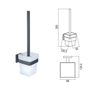 MODENA BLACK MATT Четка за тоалетна 3894BM Inter Ceramic