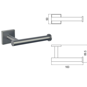 MODENA GUN GREY Поставка за тоалетна хартия 3851-1GG Inter Ceramic