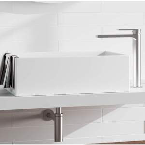 AQG ALPHA 01ALP100NI Satin Nickel Смесител висок за мивка купа Сатен никел