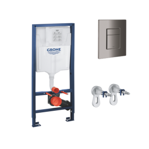 GROHE 38528001+3855800M+38732A00 Структура за вграждане с бутон Hard Graphite